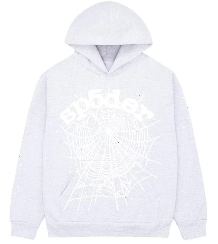 Spider Hoodie (Grey and White)